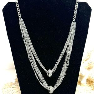 Crystal Rondelle Chain Necklace